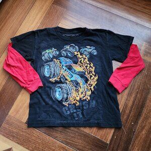 Bioworld Boys Monster Truck Long Sleeve Jersey Size Medium (5/6)